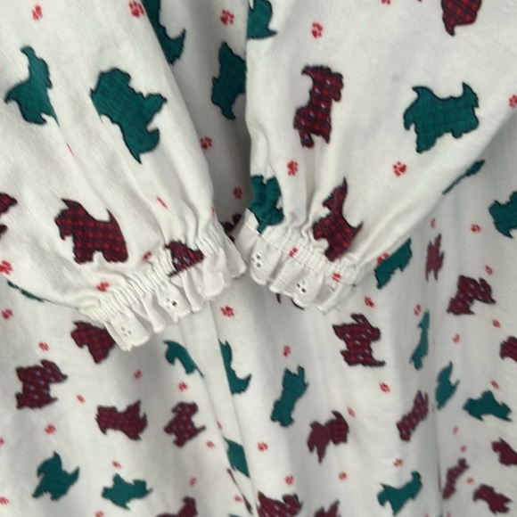 Accentuette by Lanza of Salzburg Flannel Cotton Nightgown Tartan Scottie Dogs - Picture 8 of 15
